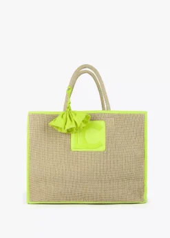 Capazo con ribetes color fluor