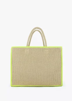 Capazo con ribetes color fluor