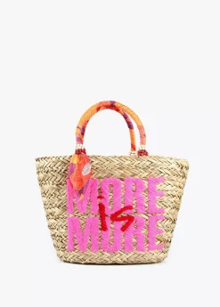 Capazo tipo cesta bicolor