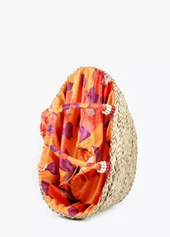 Capazo tipo cesta bicolor