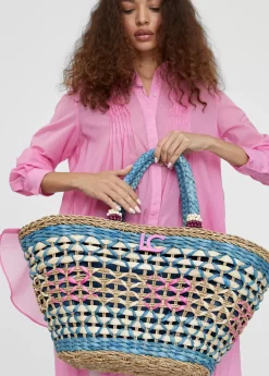 Capazo trenzado gométrico