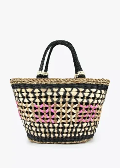 Capazo trenzado gométrico