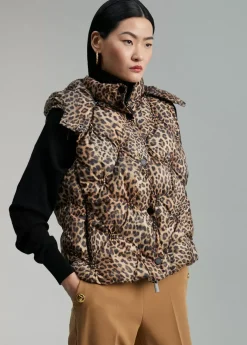 Chaleco acolchado animal print