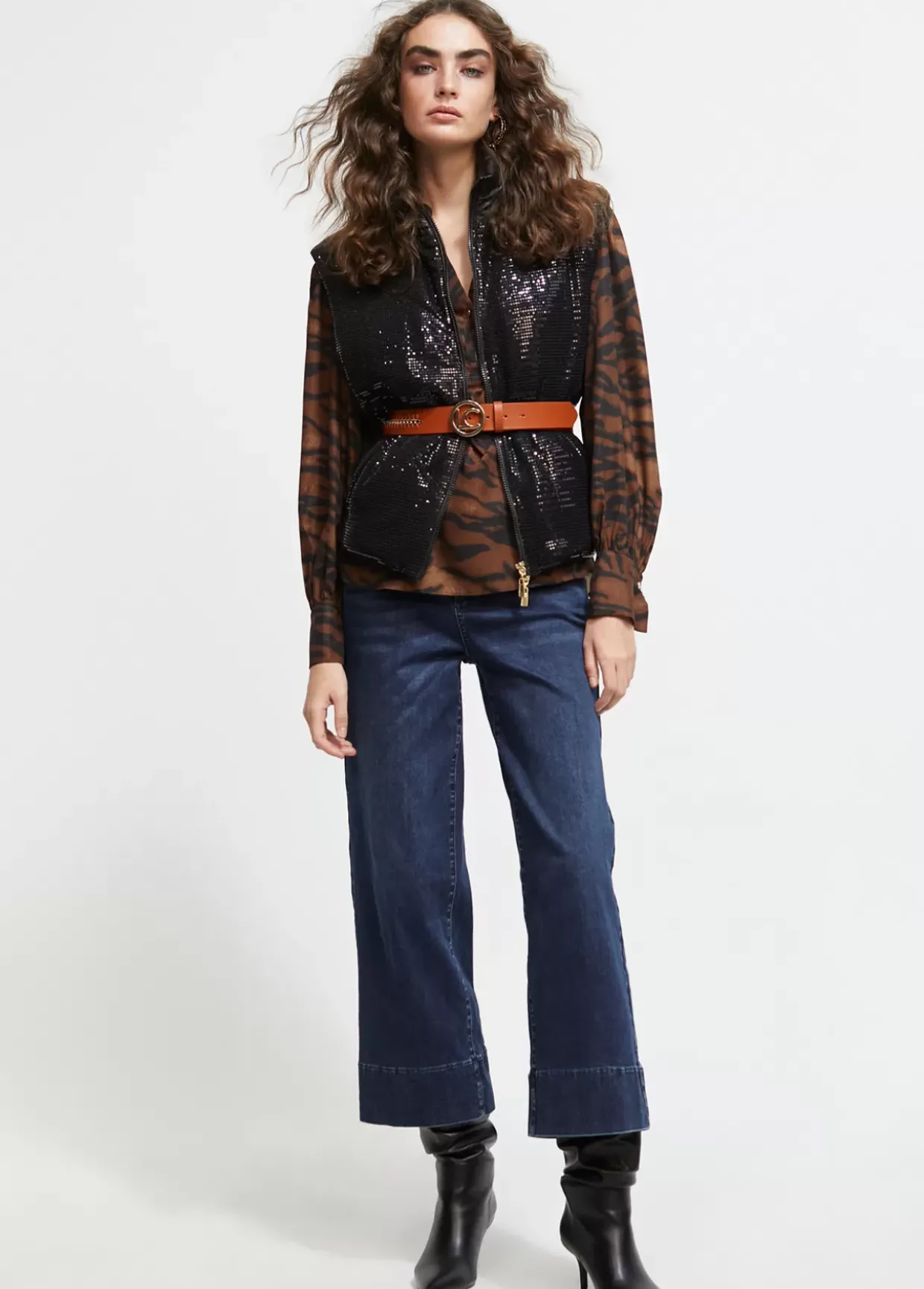 Chaleco efecto lentejuela