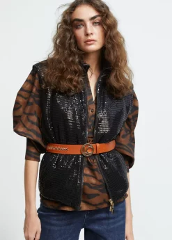 Chaleco efecto lentejuela