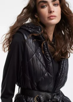 Chaleco largo acolchado