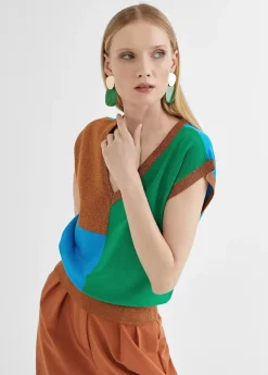 Chaleco punto multicolor