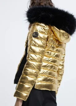 chaqueta acolchada metalizada