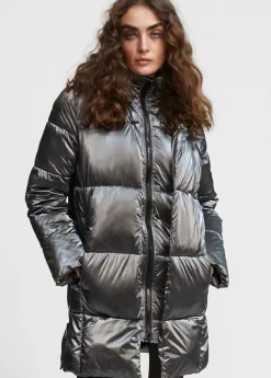 chaqueta acolchada metalizada