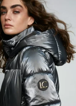 chaqueta acolchada metalizada
