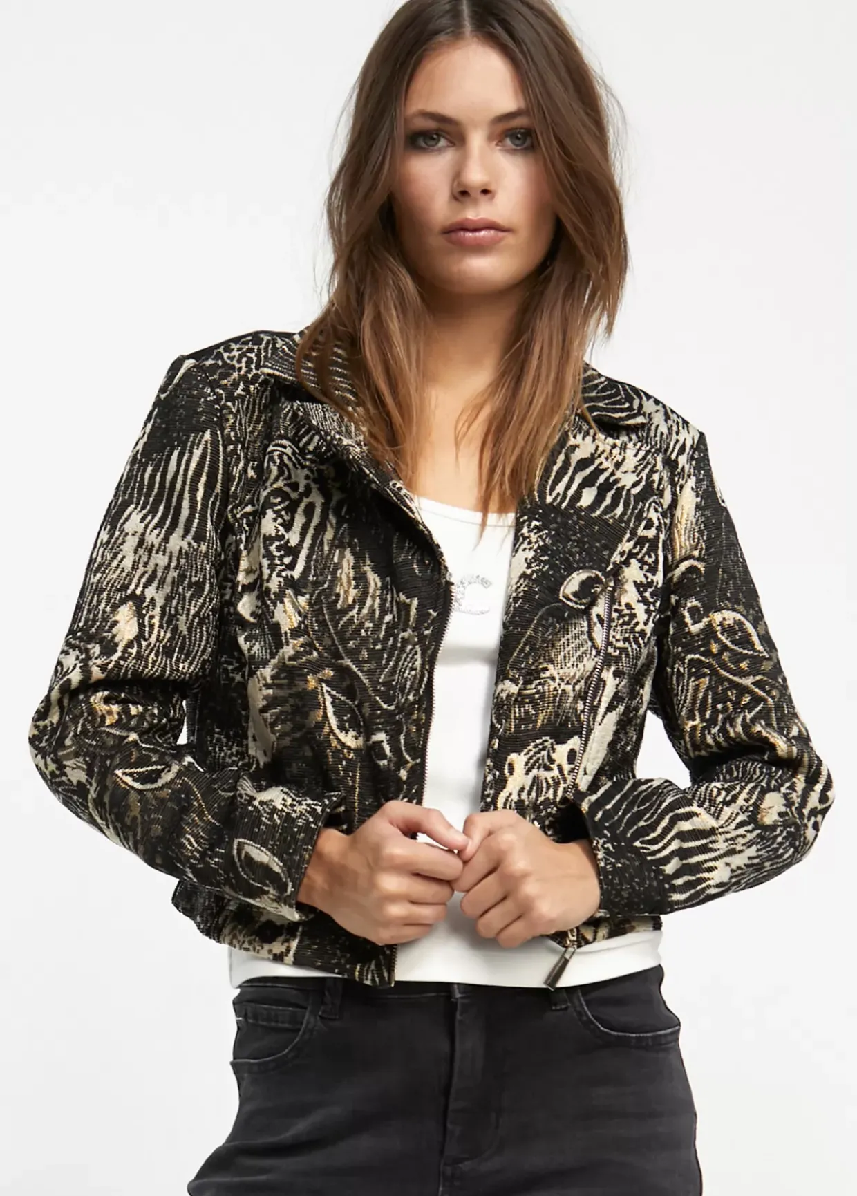 Chaqueta Jacquard animal