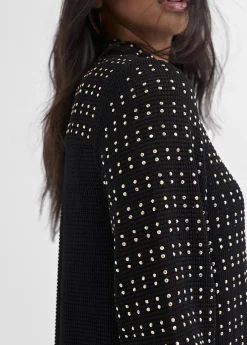 Chaqueta larga con piezas metálicas