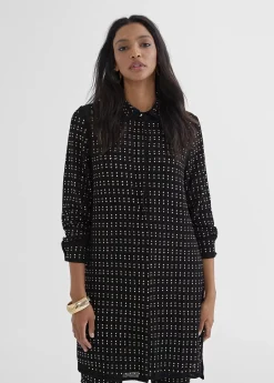 Chaqueta larga con piezas metálicas