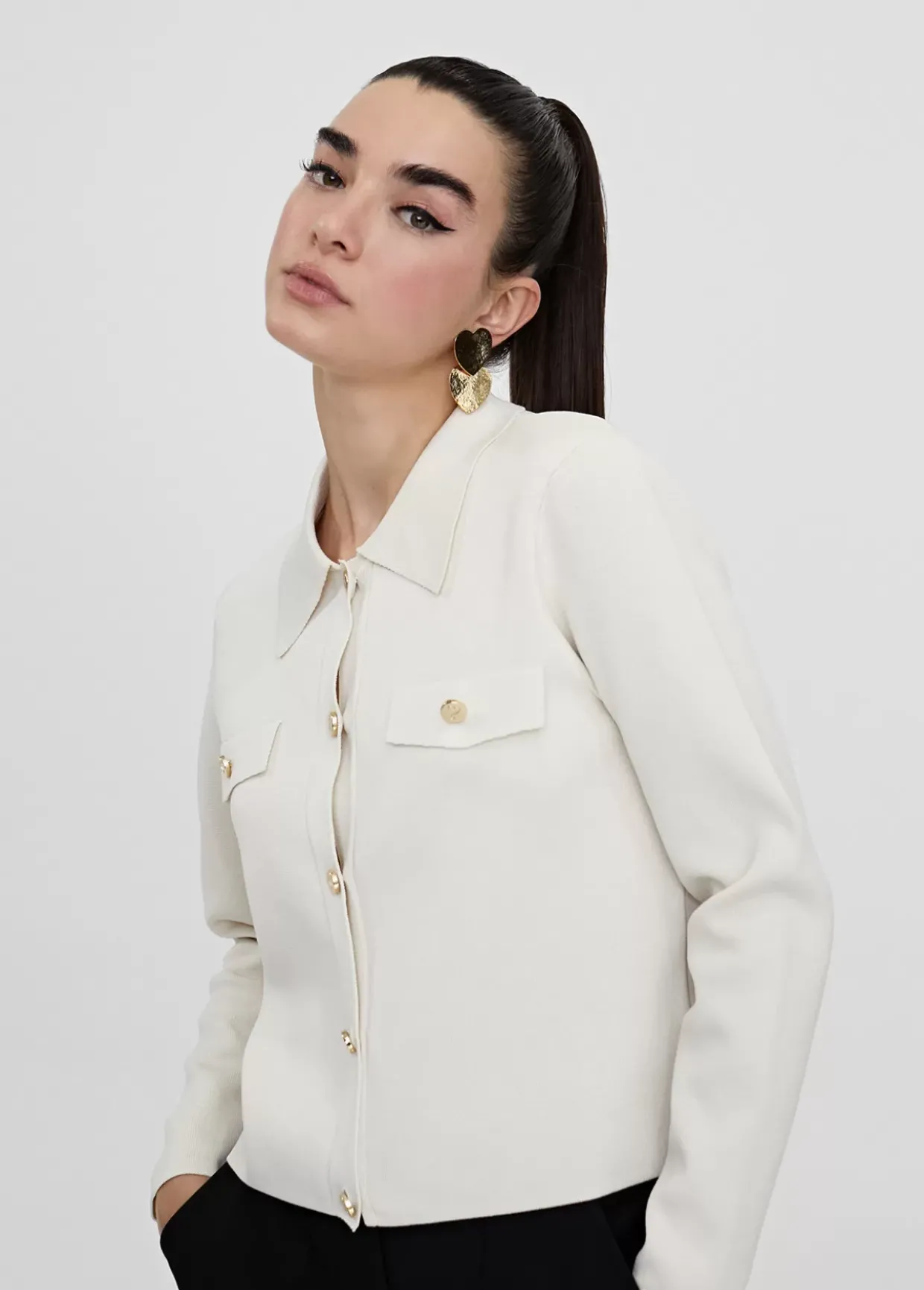 Chaqueta punto con botones