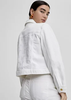 Chaqueta tejana blanca