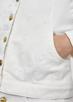 Chaqueta tejana blanca