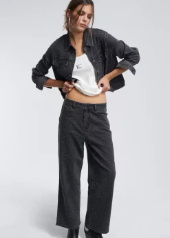 Chaqueta tejana strass