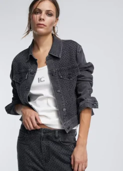 Chaqueta tejana strass