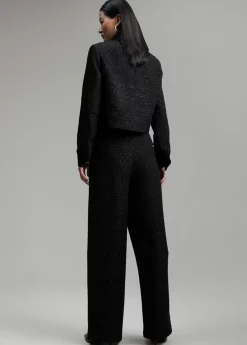 Chaqueta tweed cropped