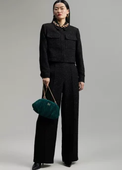 Chaqueta tweed cropped