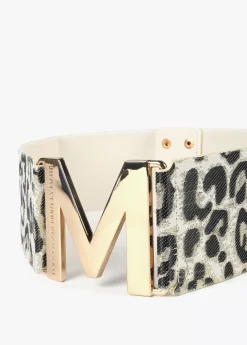 Cinturón elástico animal print