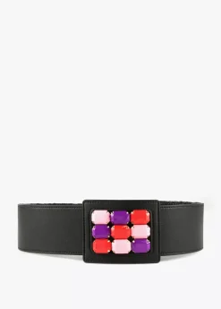 Cinturón elástico efecto ráfia