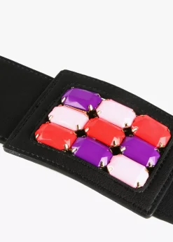 Cinturón elástico efecto ráfia