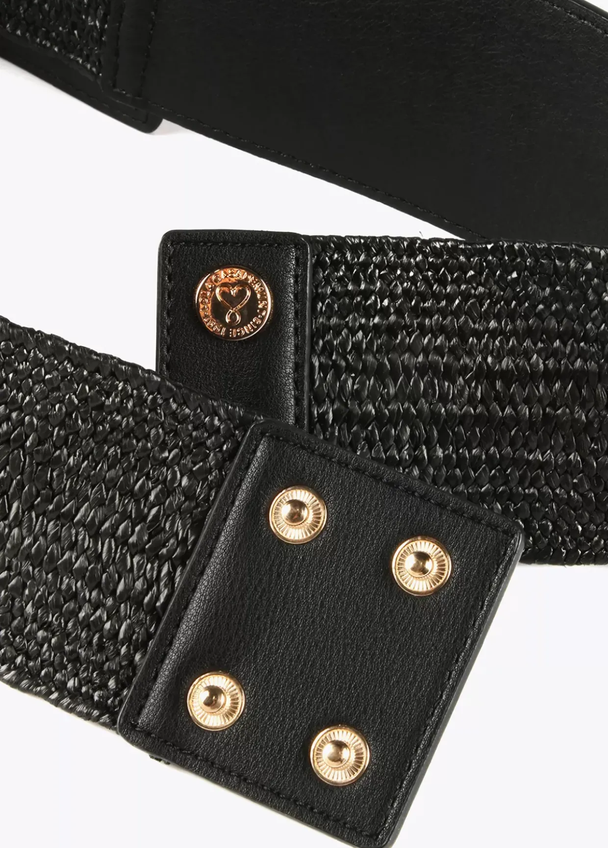 Cinturón elástico efecto ráfia