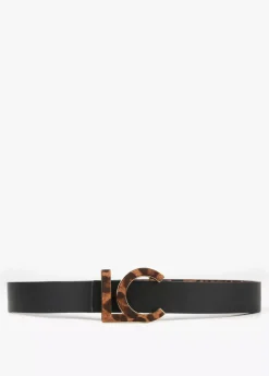 Cinturón reversible animal print