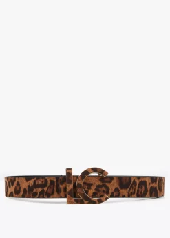 Cinturón reversible animal print