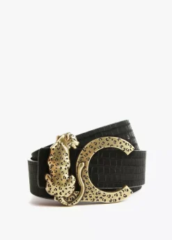 Cinturón reversible animal print