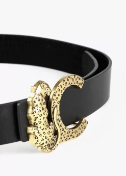 Cinturón reversible animal print