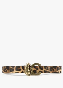 Cinturón reversible animal print