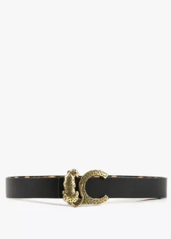 Cinturón reversible animal print