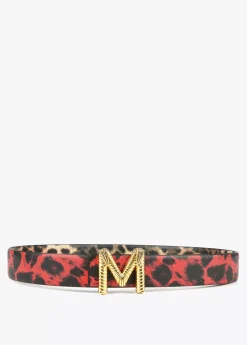 Cinturón reversible animal print