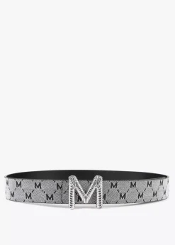 Cinturón reversible gris y negro