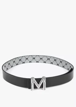 Cinturón reversible gris y negro