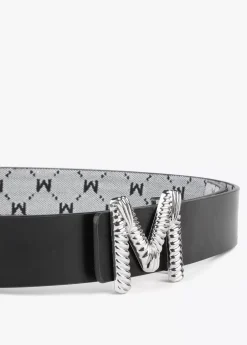 Cinturón reversible gris y negro