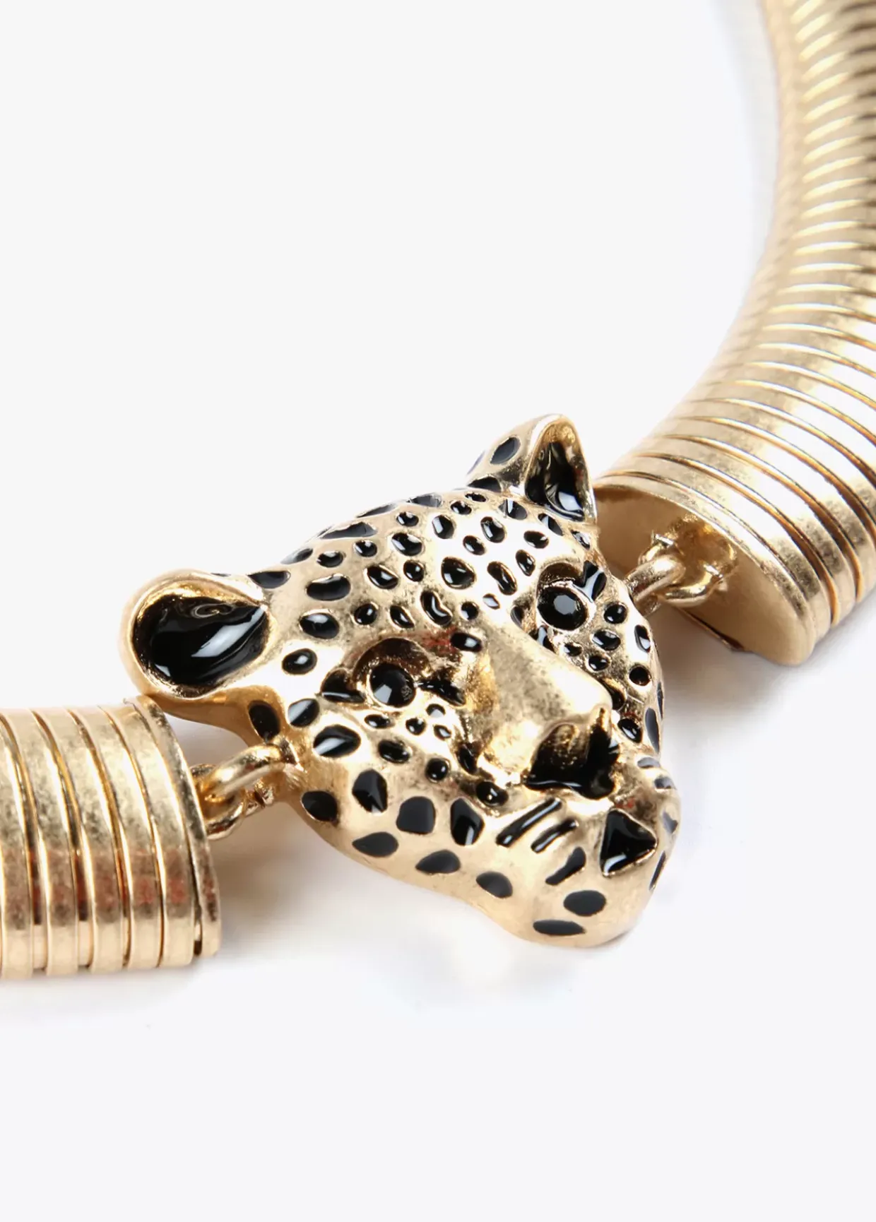 Collar cabeza leopardo