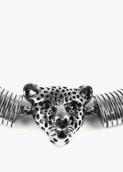 Collar cabeza leopardo