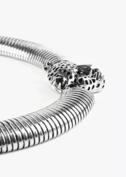 Collar cabeza leopardo