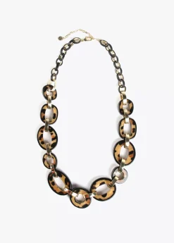 Collar con aros animal print