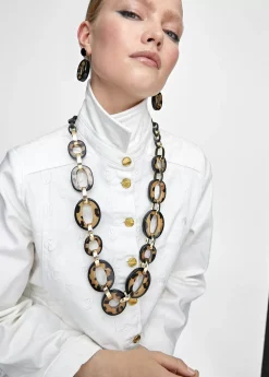 Collar con aros animal print