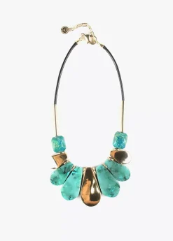 Collar con colgante turquesa