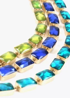 Collar cristales multicolor