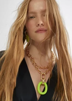 Collar doble cadena y colgante