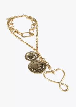 Collar doble con colgantes