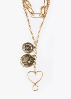 Collar doble con colgantes