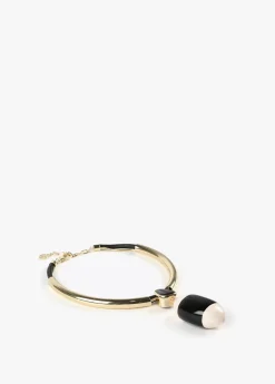 Collar gargantilla blanco y negro