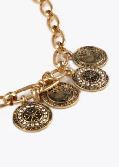Collar monedas colgantes